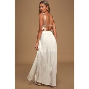 Lulus Lost In Paradise White Maxi Dress - Size XS